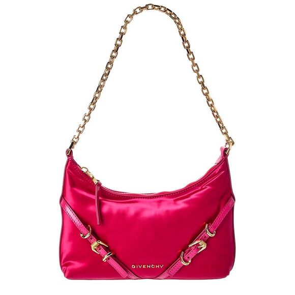 Givenchy Handbags - Givenchy Voyou Party Satin & Leather Shoulder Bag, Pink